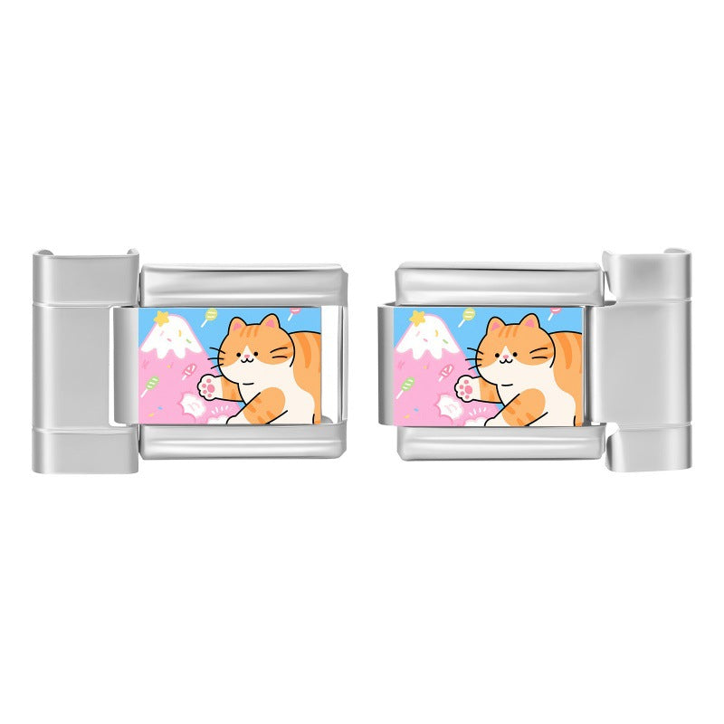 Wholesale 9mm Italian Charm Starter Bracelets DIY Heart Cherry Stainless Steel Composable Bracelet