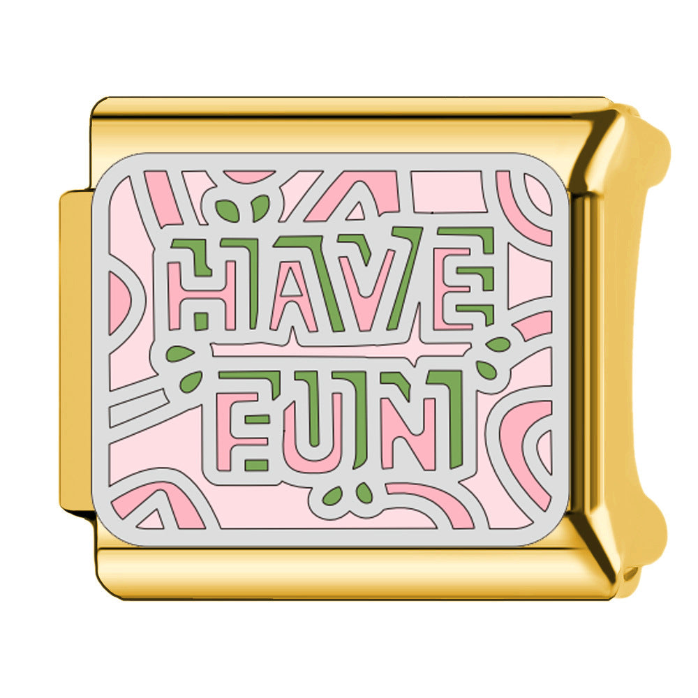 Wholesale  Italian Charm Bracelet 9mm DIY English words  Creative Stainless Steel Composable Bracelet