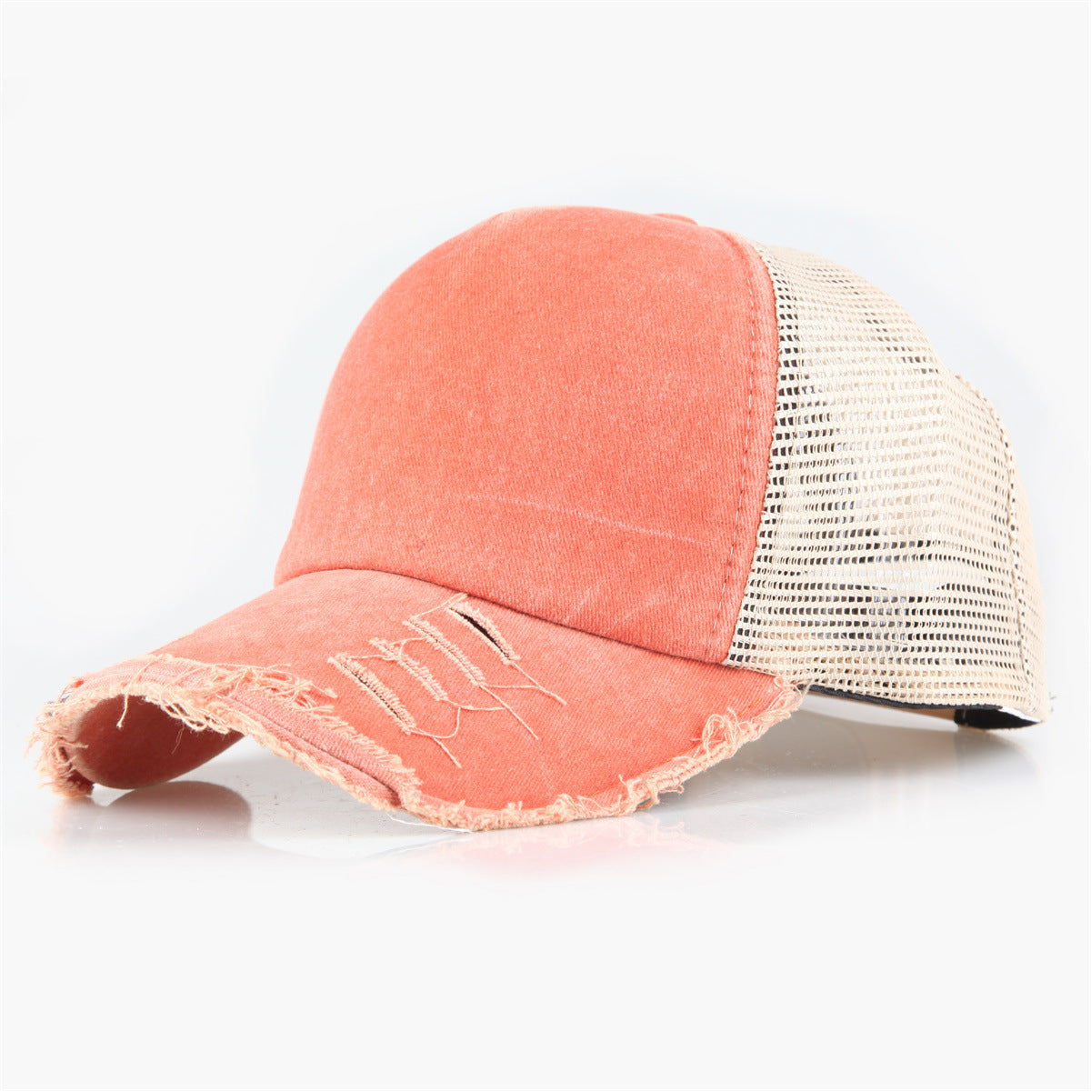 Wholesale  Five Pieces Washed Solid Color Light Plate Baseball Cap
