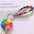 Wholesale cute double-sided colorful rainbow sunflower smiley face wristlet keychain
