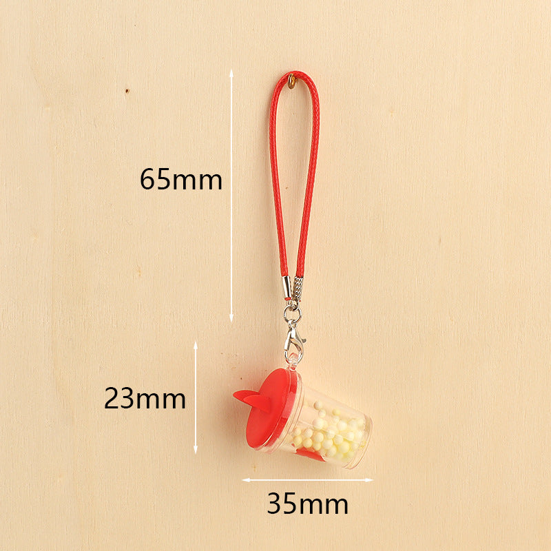 Wholesale Cute Mini Shake Cup Keychain Pendant Doll Accessories