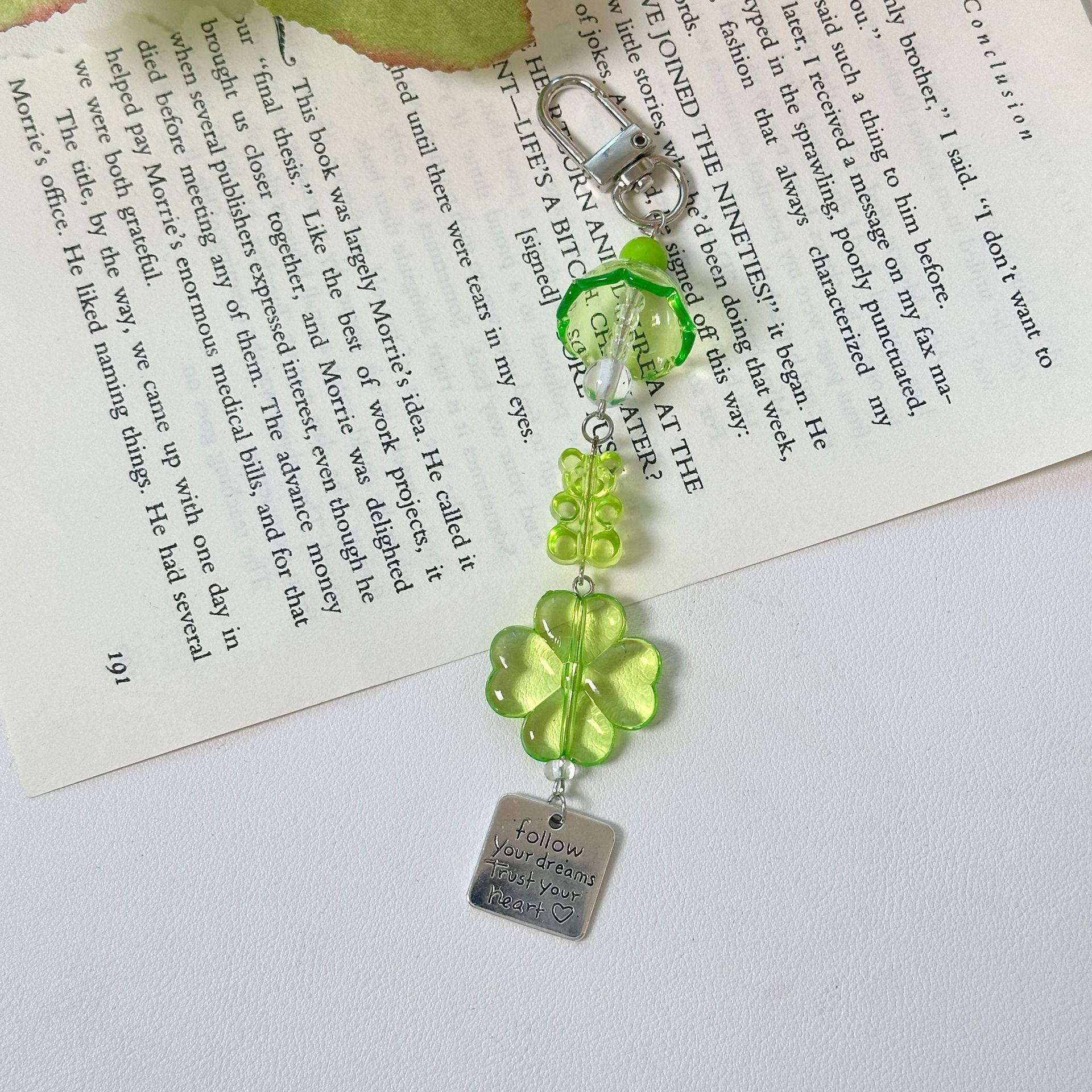 Wholesale  Lucky Grass Chain Lanyard Beaded Keychains