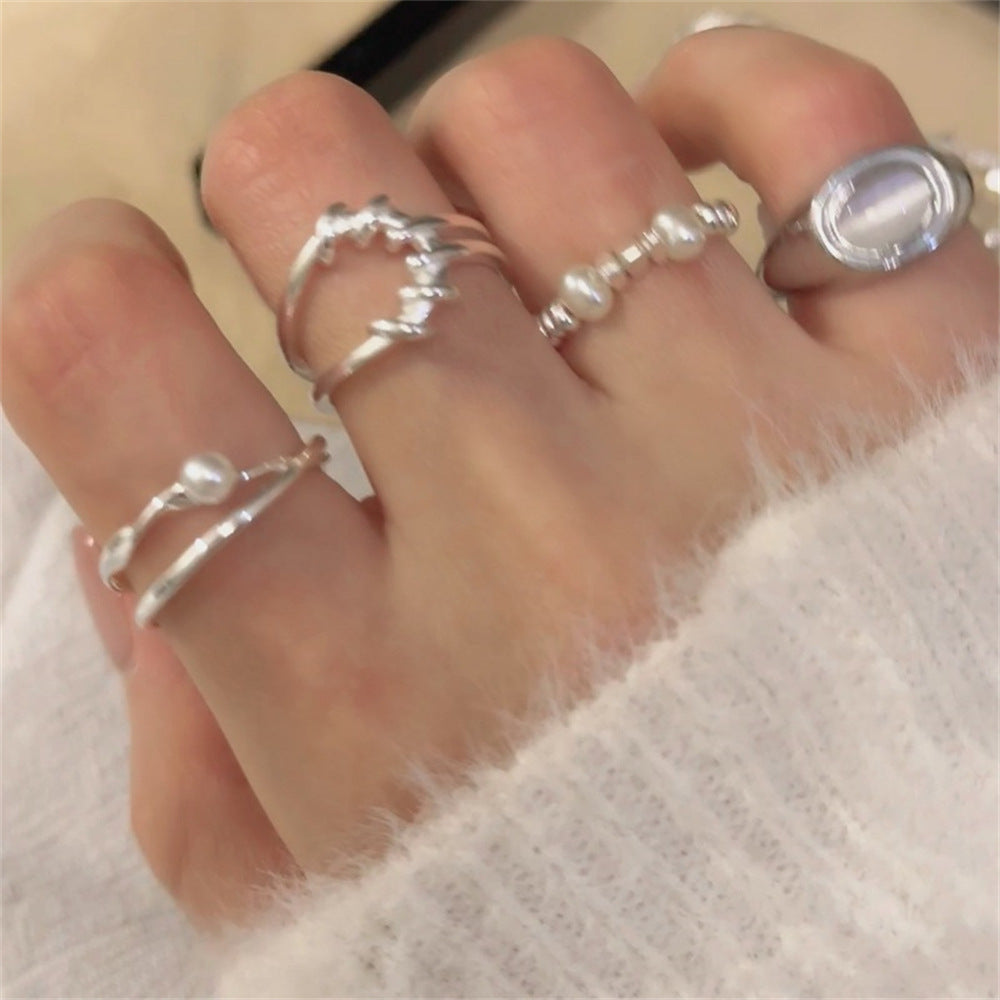 Wholesale 925 Sterling Silver Plain Ring Open Adjustment Tail Ring ACC-RS-Yues010