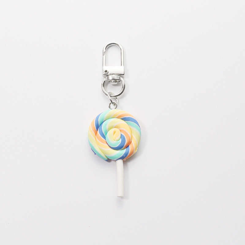 Wholesale Lollipop Plastic Keychain Cute Cartoon Colorful Lollipop Pendant ACC-KC-HuiMei001