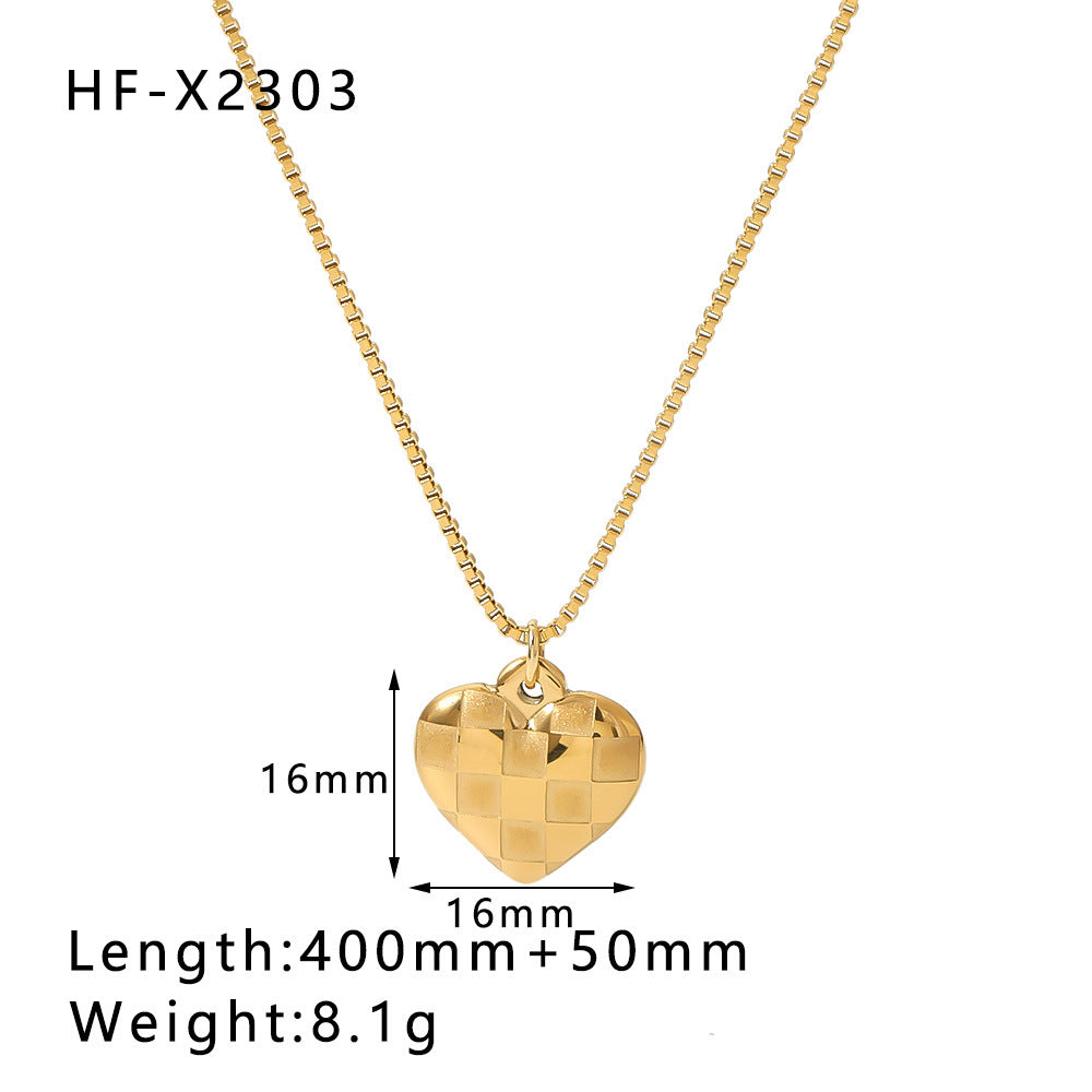 Wholesale stainless steel bamboo love fishtail skirt letter zircon necklace