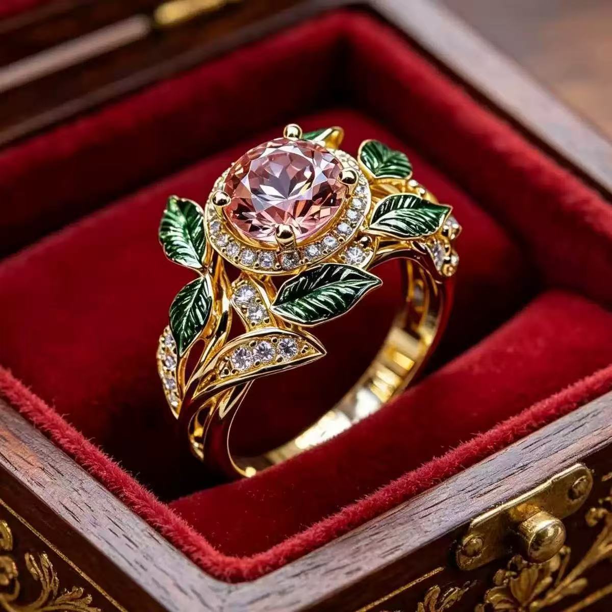 Wholesale Korean Minimalist Flower Ring Gold Zinc Alloy Fashion Jewelry Accessory for Women Daily Gift