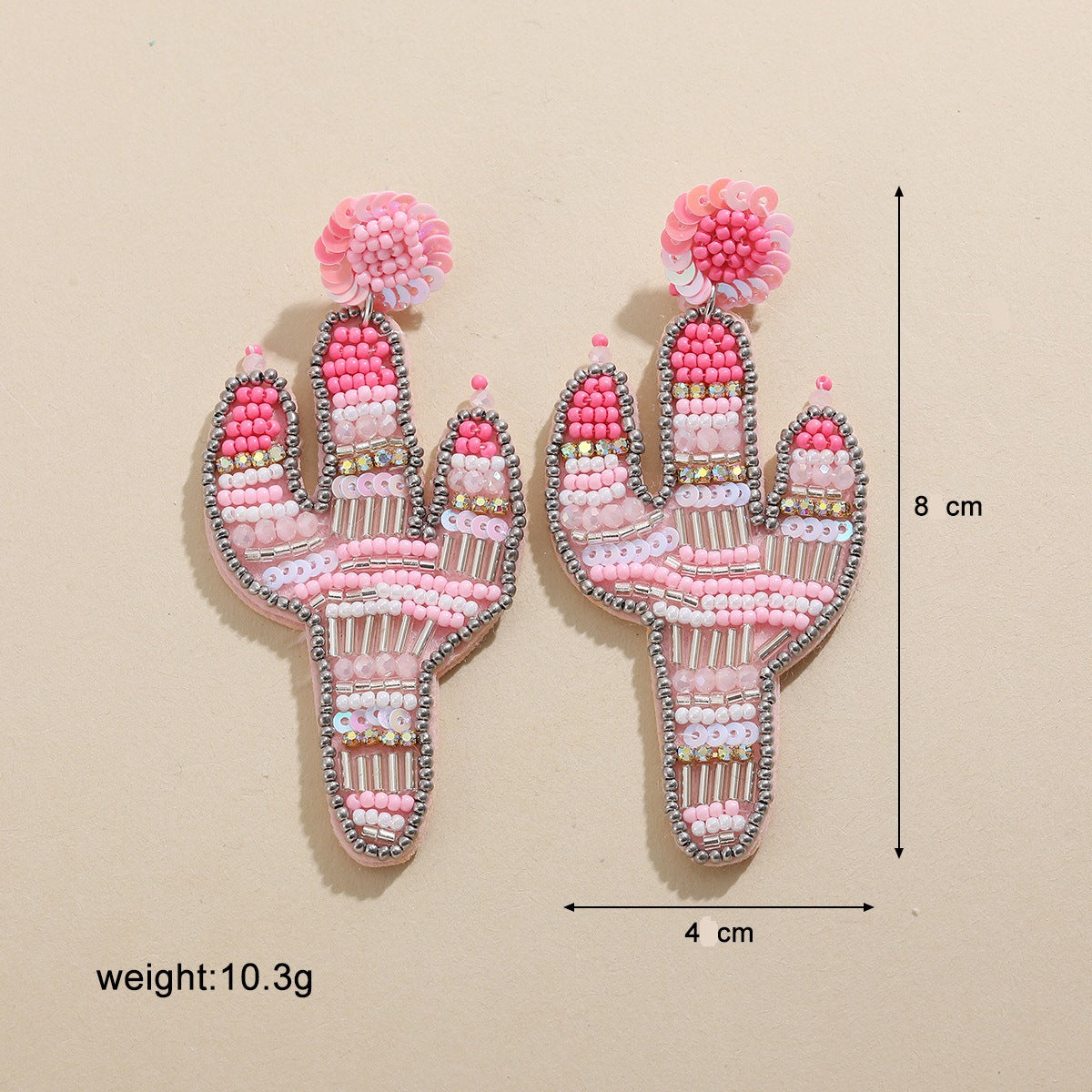 Wholesale Marine Animal  Starfish Shell Color Rice Beads Large Earrings