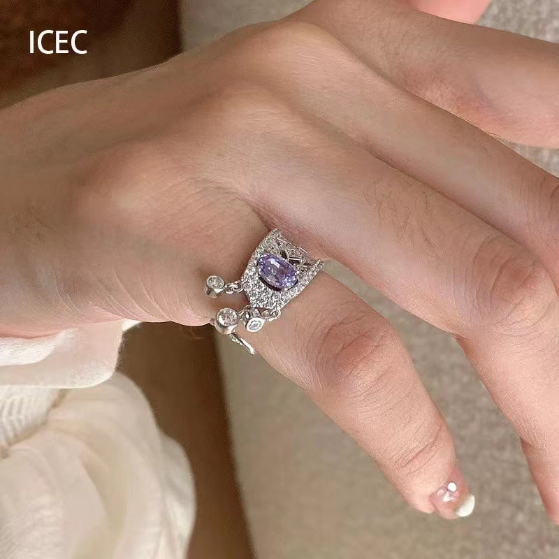 Wholesale Love and Deep Space  Snowflake Ring