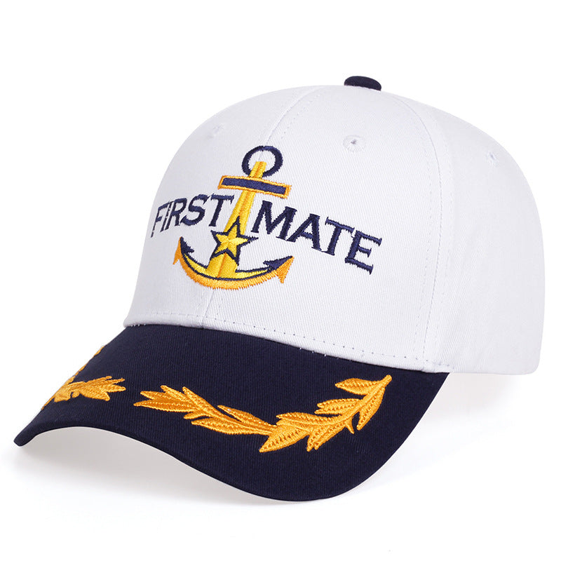 Wholesale White american Style Navy Hat  Baseball Cap