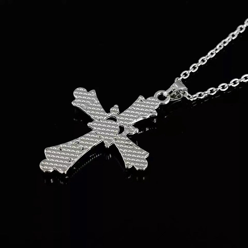 Wholesale Alloy Colored Crystal Cross Earrings Necklace ACC-NE-FuSu003