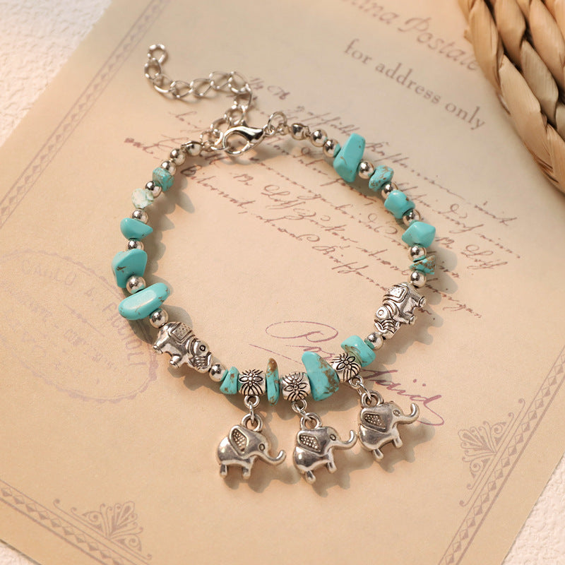 Wholesale Vintage Ethnic Mori Bracelet Niche Design Artistic Silver Amethyst Butterfly Bracelet Women' s New Chinese Accessories