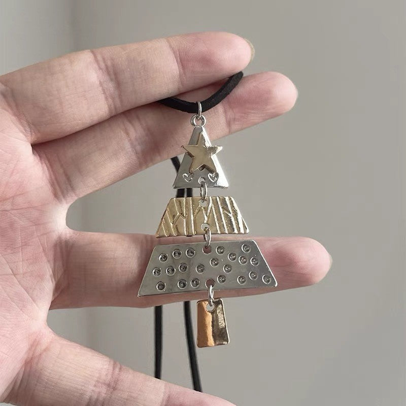 Wholesale Christmas Tree Cute and Sweet Star Necklace