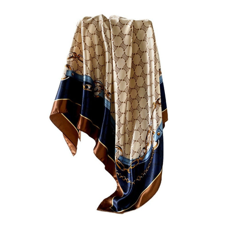 Wholesale silk scarf 90cm ladies printed scarf