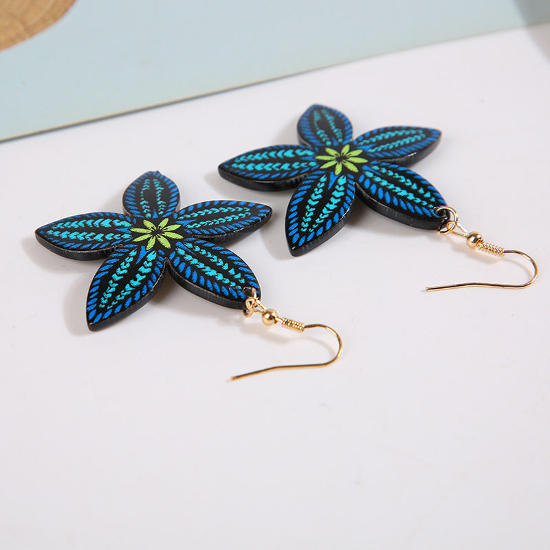 Wholesale Starfish Shaped Acrylic Earrings ACC-ES-YanChen003