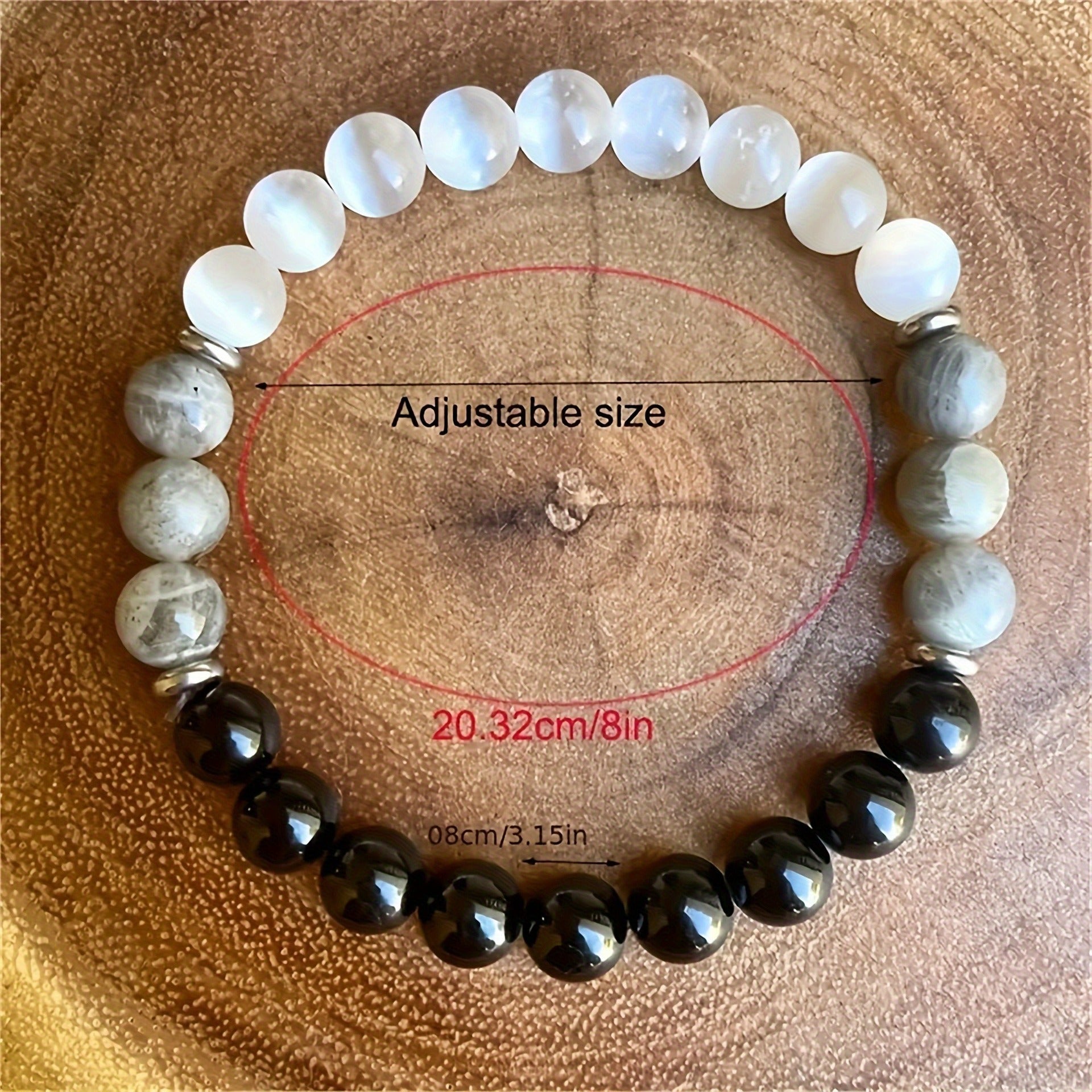 Wholesale White Schottky Obsidian Cat's Eye Bracelet