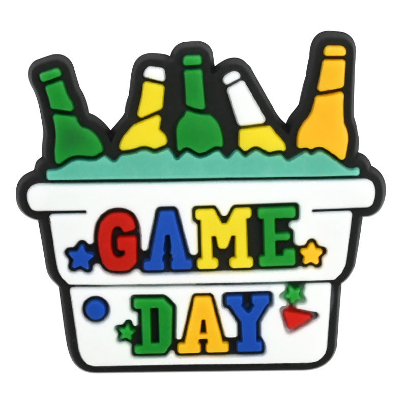 Wholesale Random 100pcs floral clogs PVC Soft Rubber Shoe Buckle Decoration