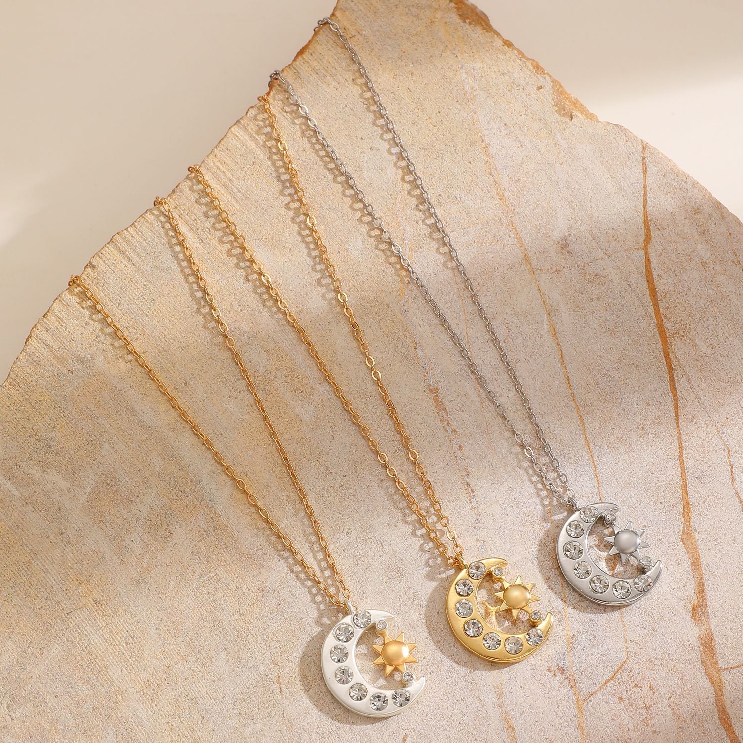 Wholesale Moon and Sun Necklace