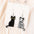 Wholesale double-sided acrylic skull black and white cat earrings