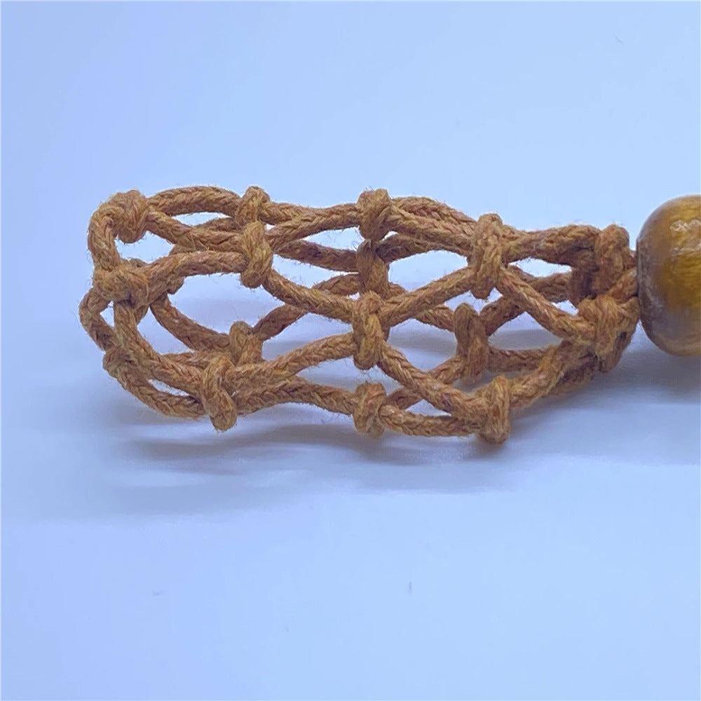 Wholesale Natural Stone Mesh Braided Necklace with Adjustable Vintage Rope ACC-NE-Nius001