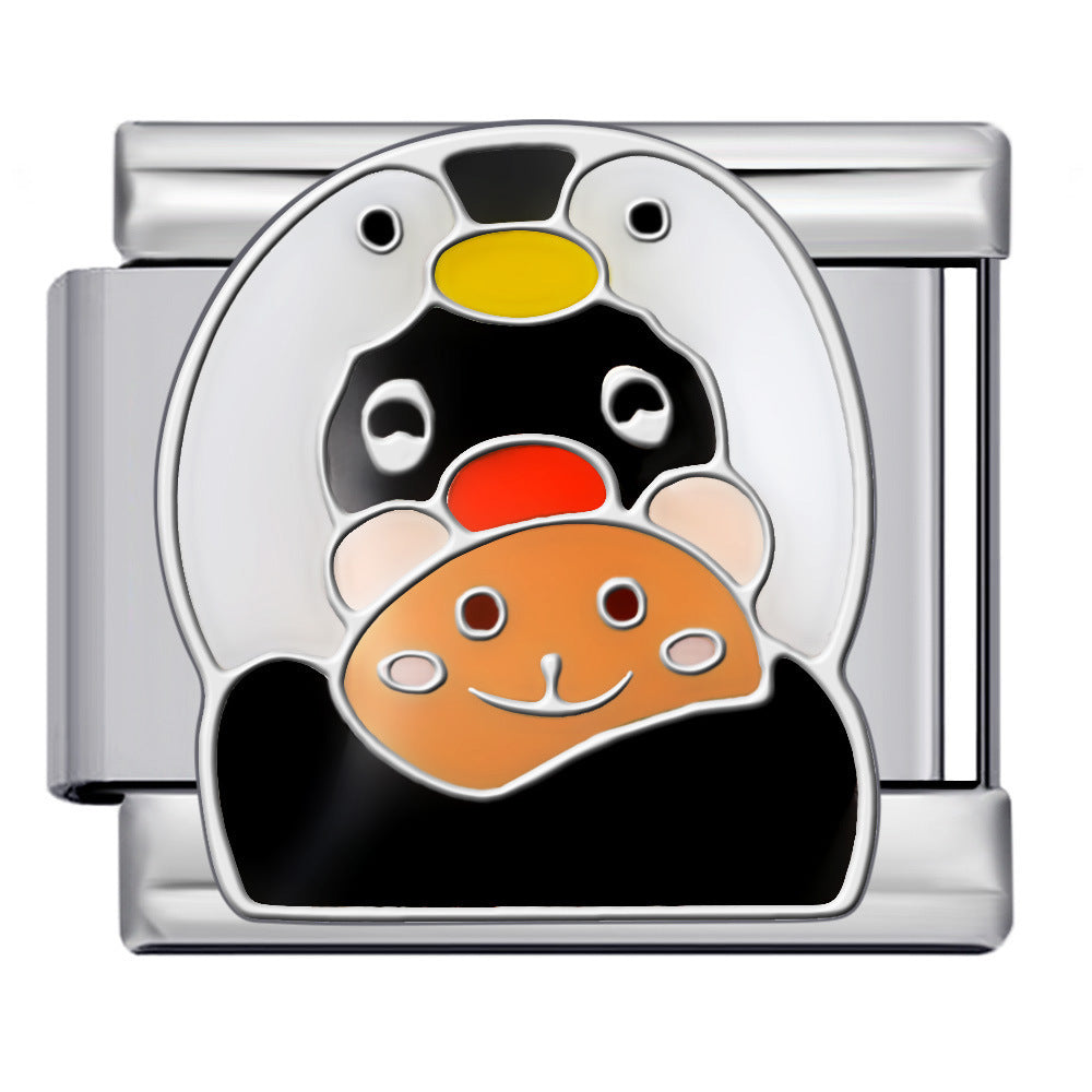 Wholesale 5pcs Italian Charm Bracelet 9mm DIY Splicing Cute Creative Stainless Steel Composable Bracelet