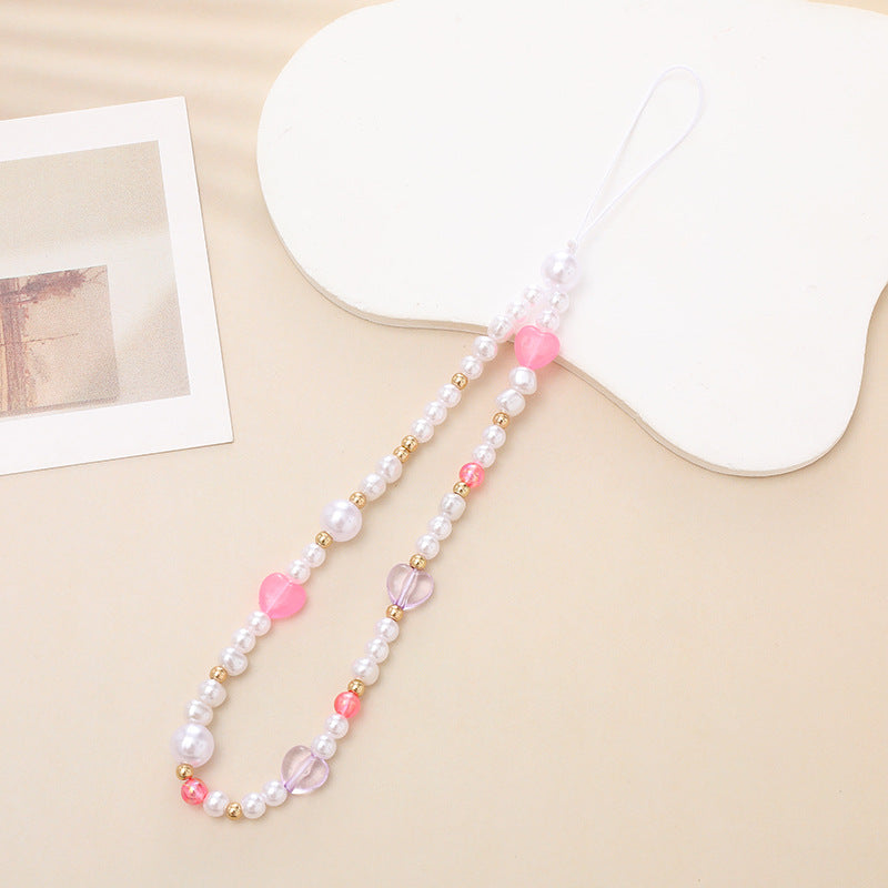 Wholesale  Colorful Bow Beaded  Chain  Jewelry Lanyard  Keychains