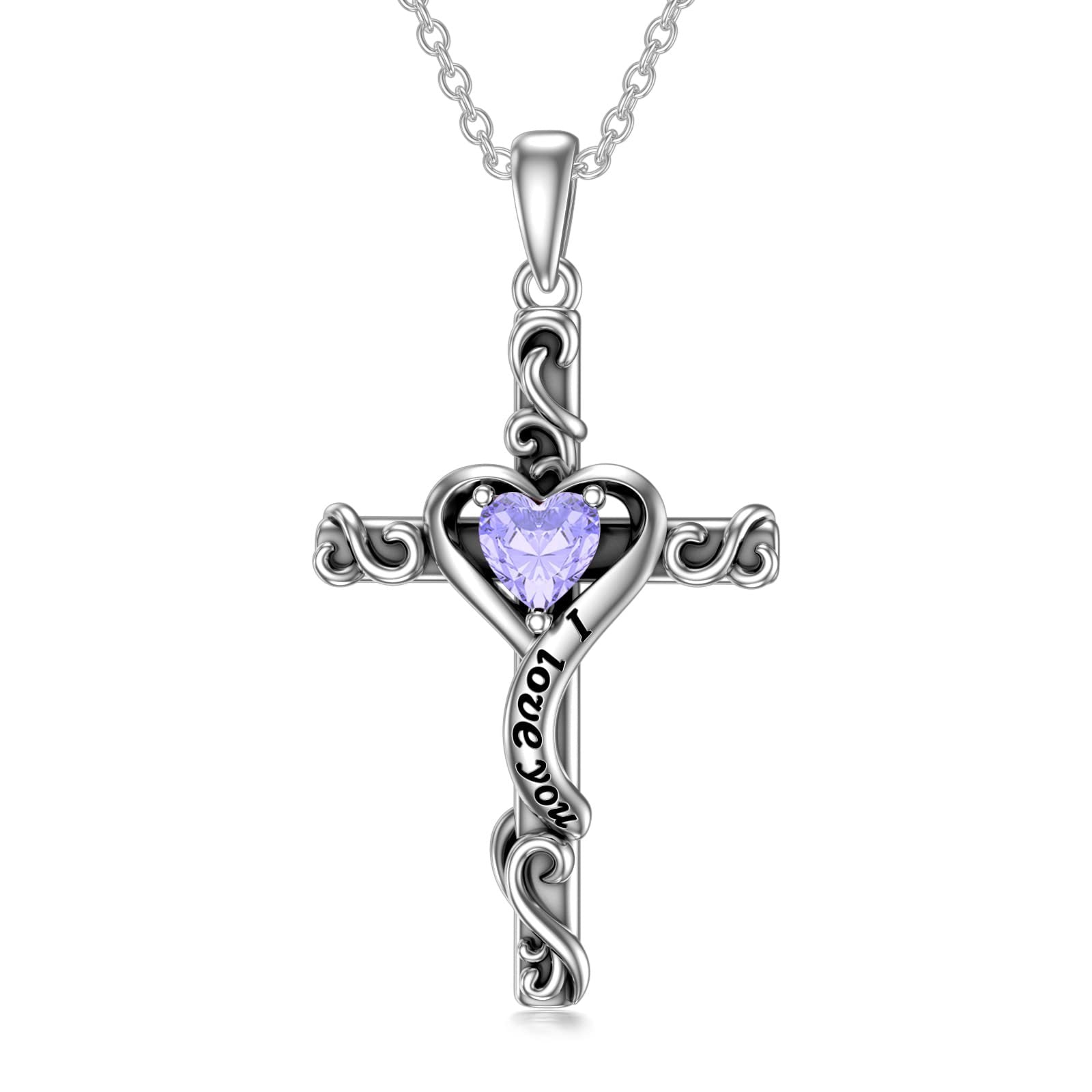 Wholesale Cross I Love You Pendant Necklace