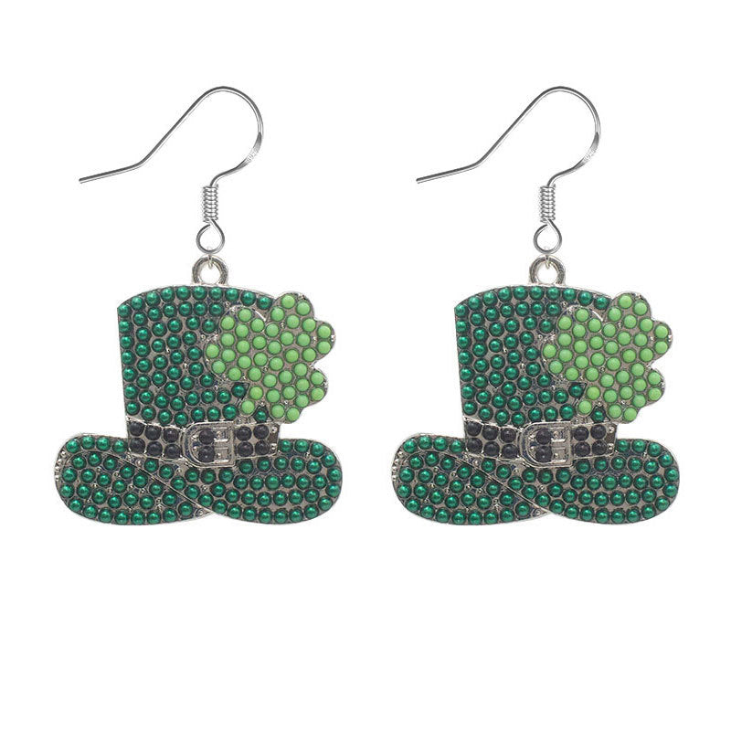 Wholesale St. Patrick's Day Rice Bead Earrings
