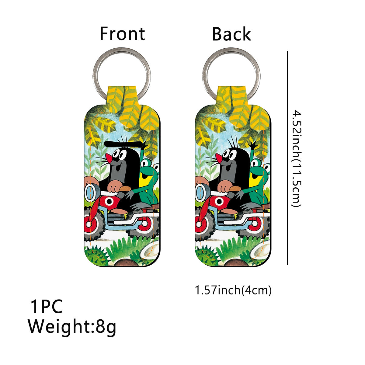 Wholesale 6pcs Cute cartoon lipstick protective case keychain