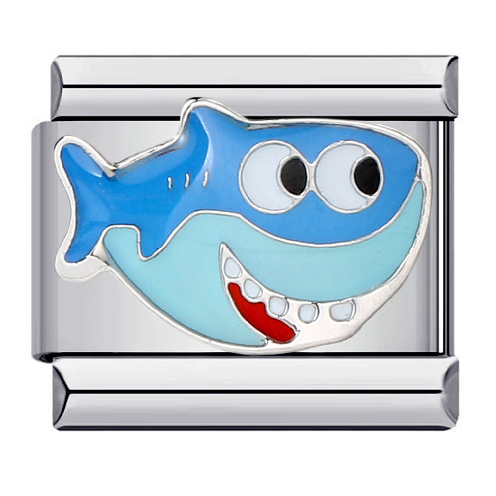 Wholesale Italian Charm Bracelet 9mm DIY Splicing Removable Cute Animal Stainless Steel Composable Bracelet