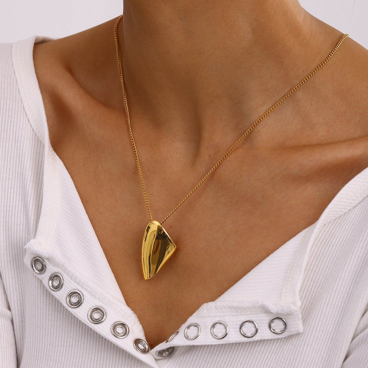 Wholesale  Stainless Steel Geometric Necklace Irregular Clavicle Chain