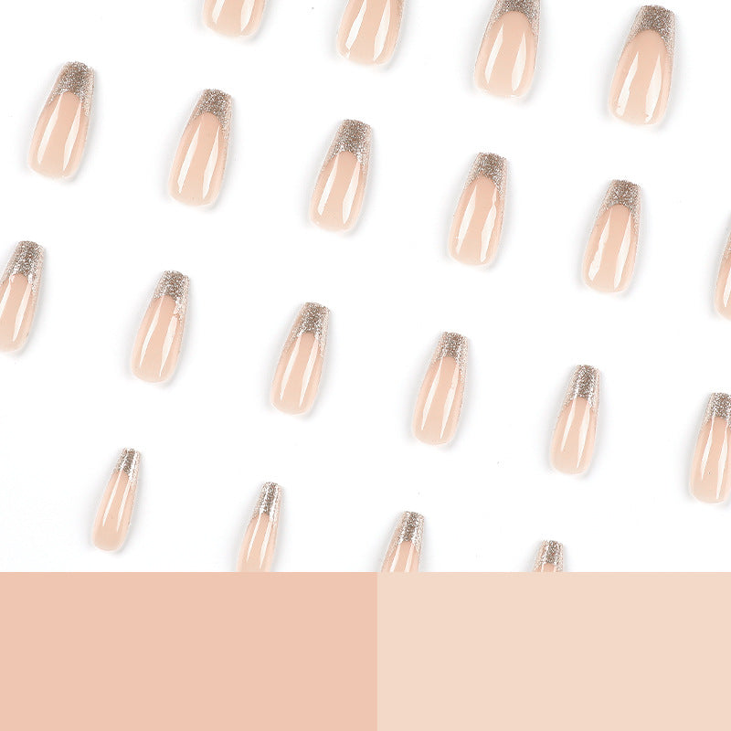 Wholesale 24 Pieces/box Gold Glitter Nails Kits Nail Stickers ACC-NS-LeFan197