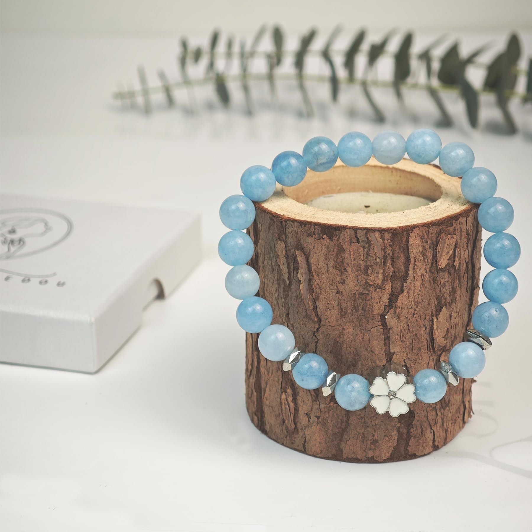 Wholesale Natural Crystal Bracelet 8mm Amethyst Flower Elastic Rope Bracelet