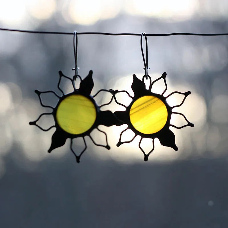 Wholesale Retro Hollow Petal Earrings Bohemian Simple Sun Flower Ear Hook