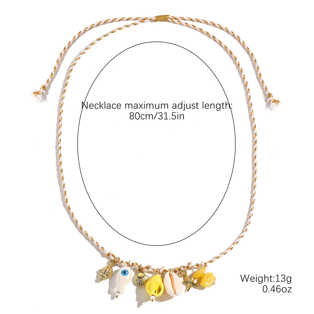 Wholesale  Ocean Wind Shell Dopamine Starfish Necklace