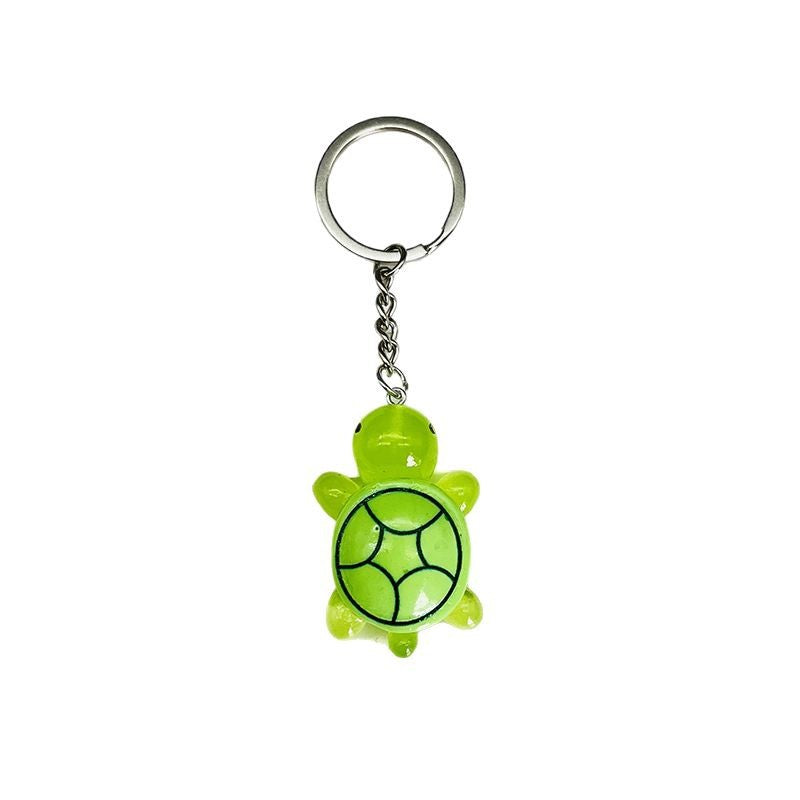 Wholesale Ins Style Cute Glowing Turtle Resin Keychain Bag Charm Decorative Accessory Gift For