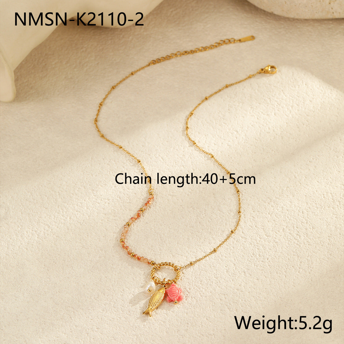 Wholesale Stainless Steel Necklace Starfish Pendant