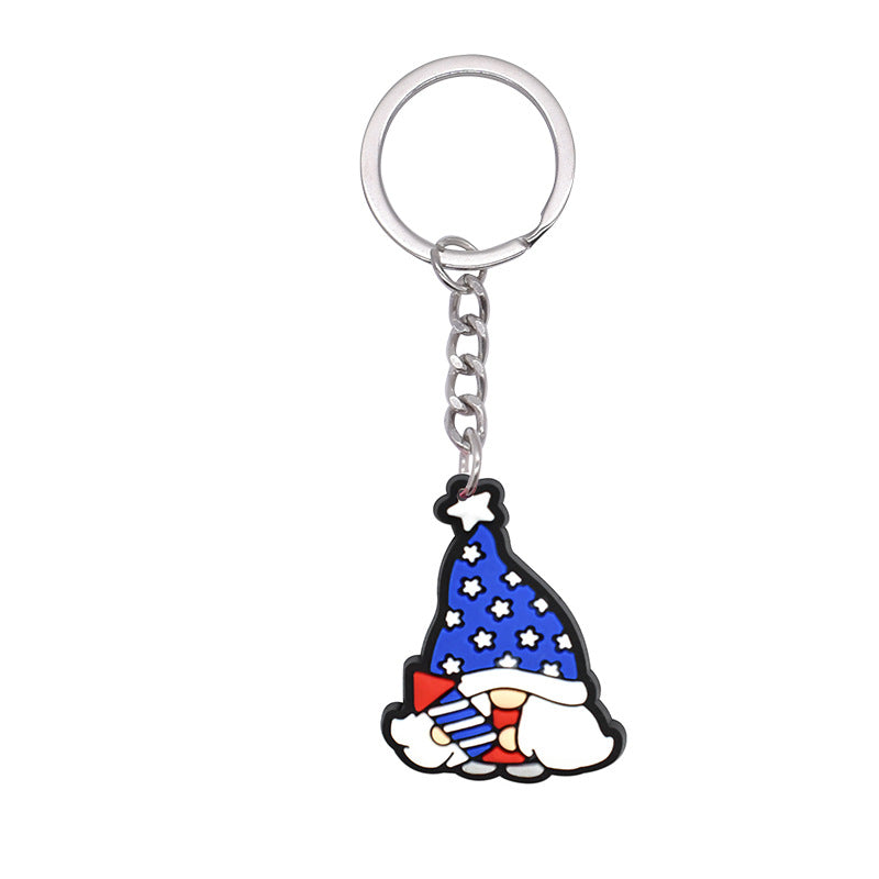 Wholesale 10pcs US Independence Day Keychain