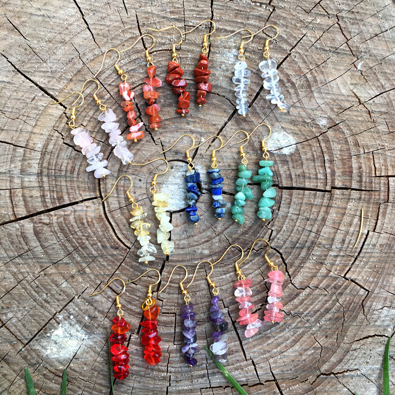 Wholesale Handmade Natural Stone Crystal Beaded Earrings ACC-ES-RongGuan004