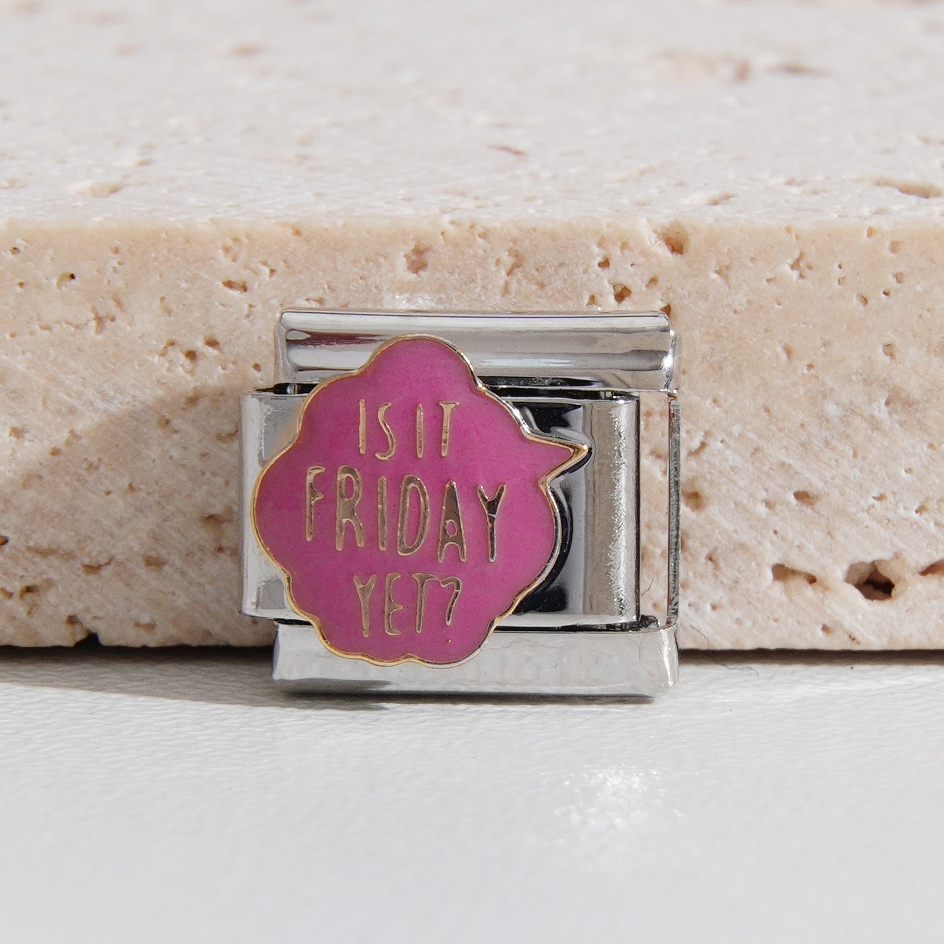 Wholesale   9mm Italian Charm Starter Bracelets DIY square Single Section Creative Stainless Steel Composable Bracelet