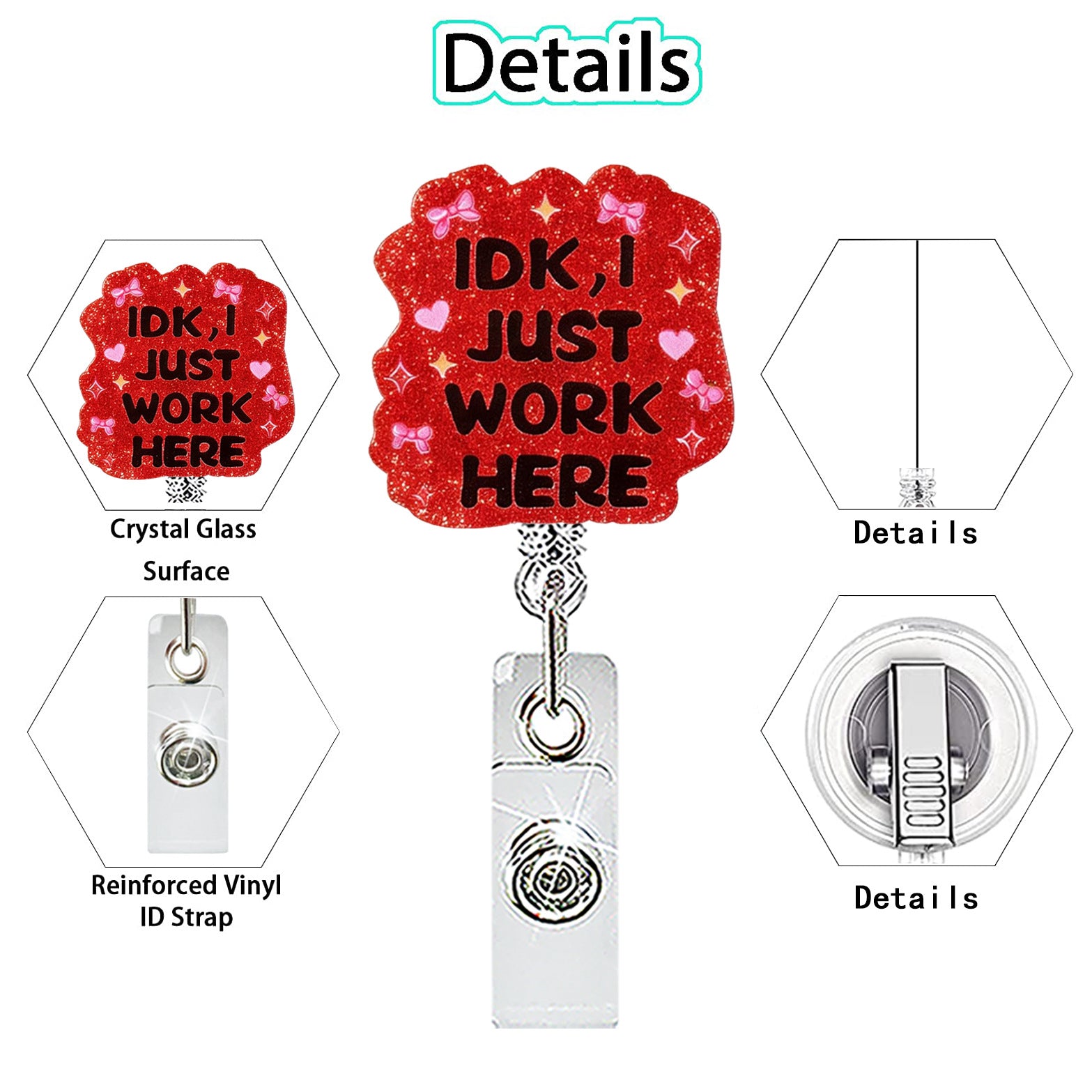 Wholesale Acrylic Retractable Badge Reel Fun Pill Bottle Design Nurse Medical Gift