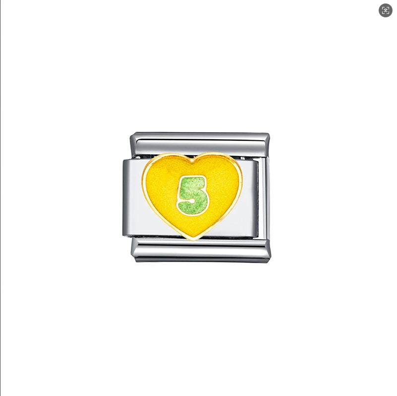 Wholesale Italian Charm Bracelet 9mm DIY Alphabet Numbers  Creative Stainless Steel Composable Bracelet