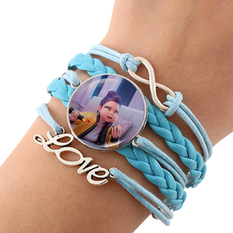 Wholesale kpop anime multi-layer braided bracelet