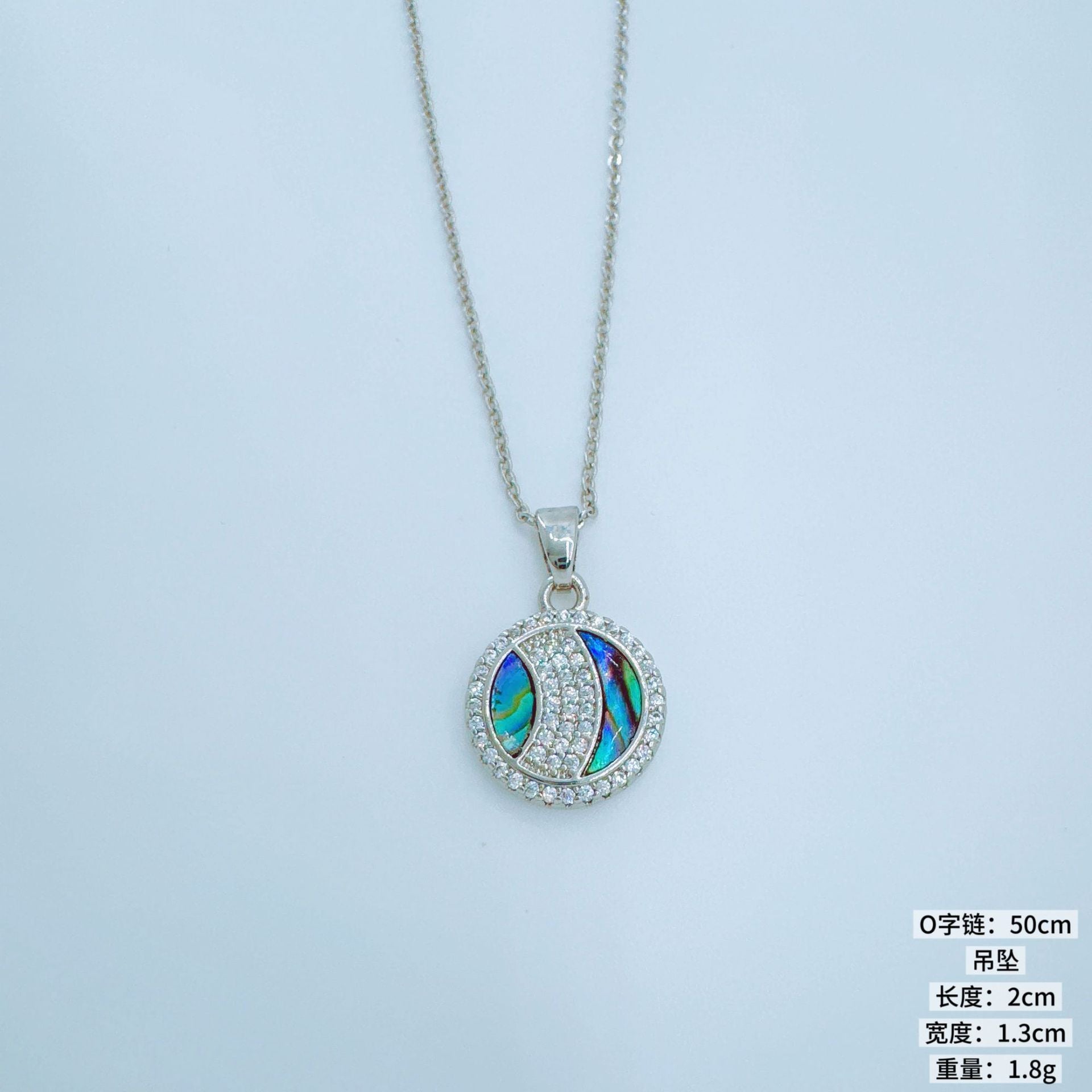 Wholesale Copper Gold Plated Abalone Shell Lotus Pendant Necklace DIY Fashion Accessory Boutique Resale