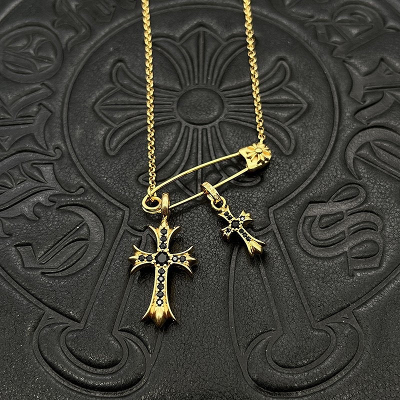 Wholesale cross pink diamond white diamond mix and match collection necklaces