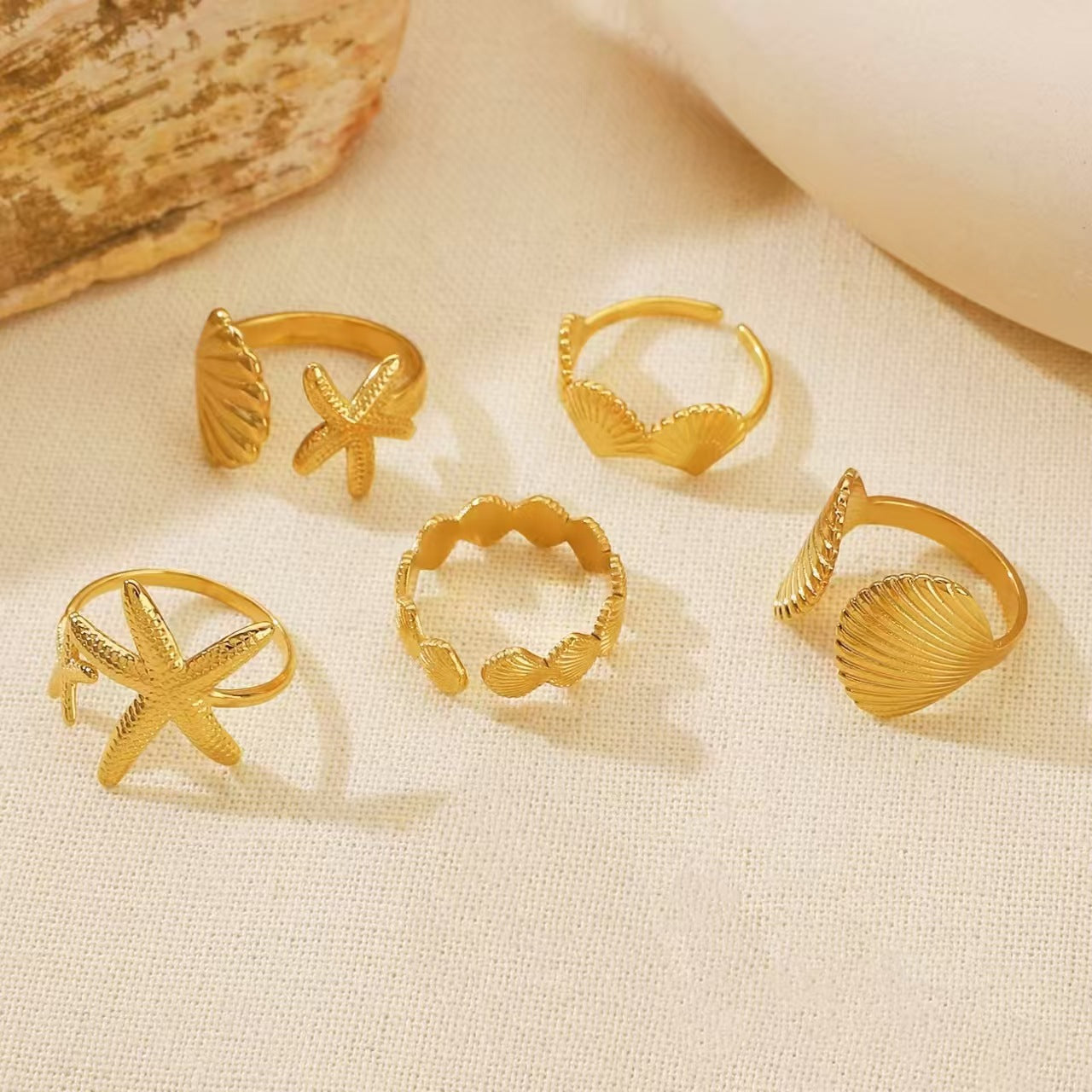 Anello regolabile con apertura oceanica per stelle marine in acciaio inossidabile all'ingrosso