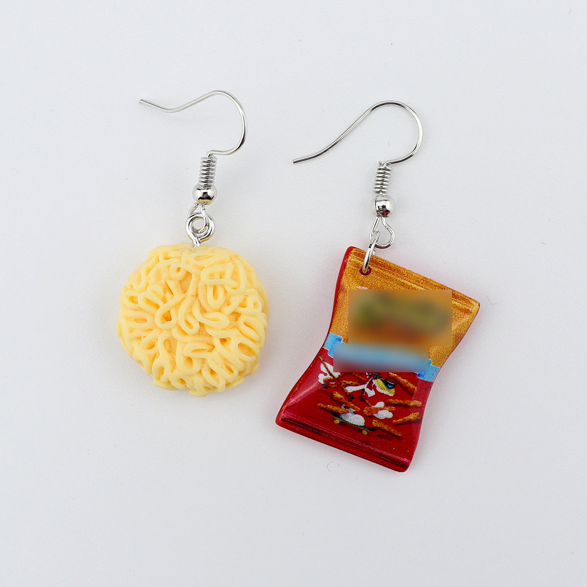 Wholesale  10pcs Creative  Fries Instant Noodles Earrings