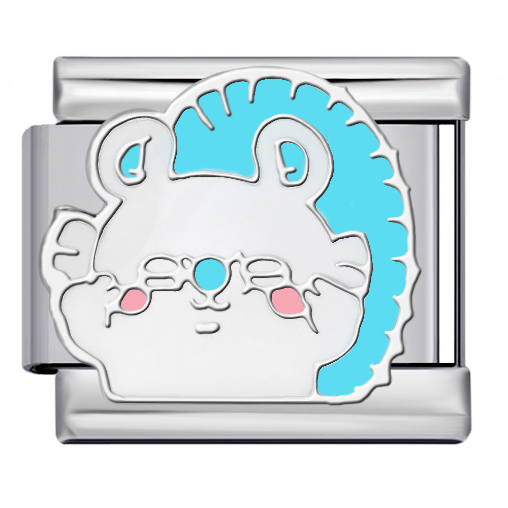 Wholesale Italian Charm Bracelet 9mm DIY Splicing Cute Cartoon Stainless Steel Composable Bracelet