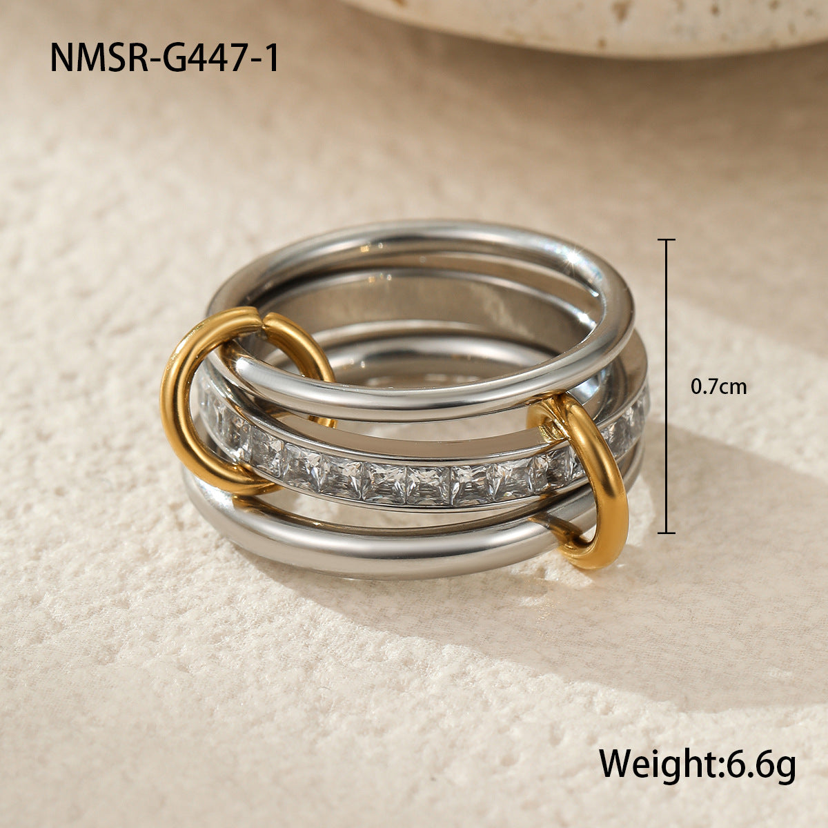 Wholesale  stacked color matching stainless steel ring