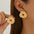 Wholesale  18k gold irregular vortex earrings three-ring winding thread earrings
