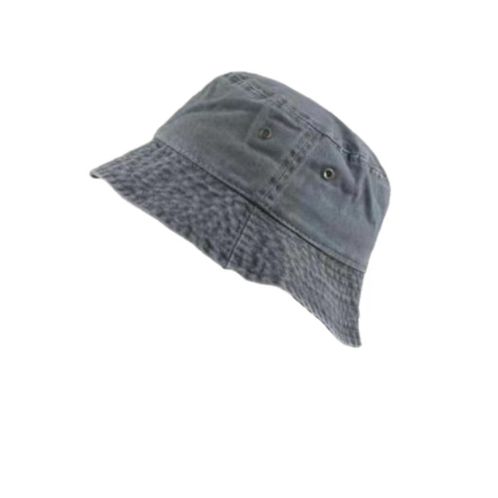Wholesale Solid Color Washed Denim Bucket Hat